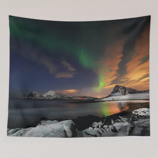 Item preview, magnetic orange skies mixed with northern lights designed and sold by ImRotem.