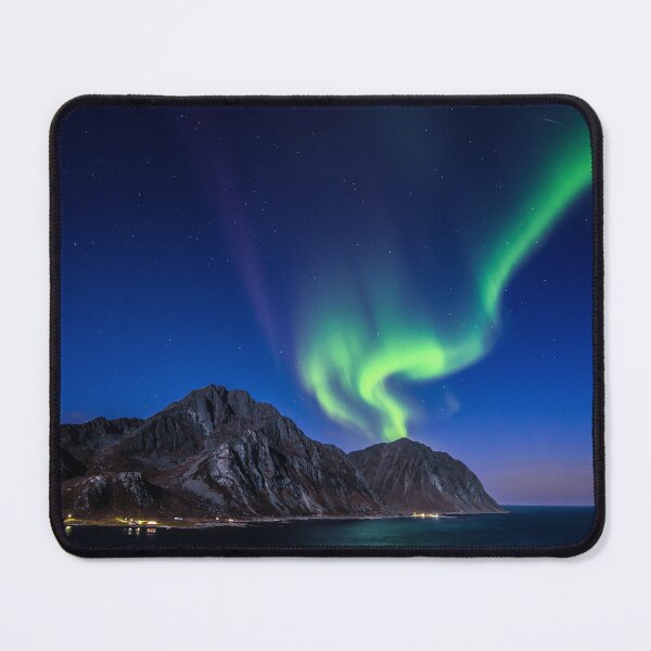 Item preview, trail of northern lights in the sky of norway designed and sold by ImRotem.