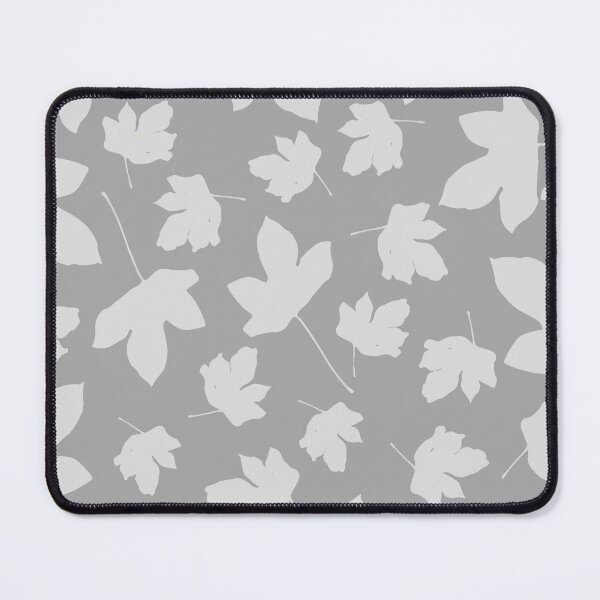 Item preview, Grey leaves decor. opposite. designed and sold by PrintedDreams.