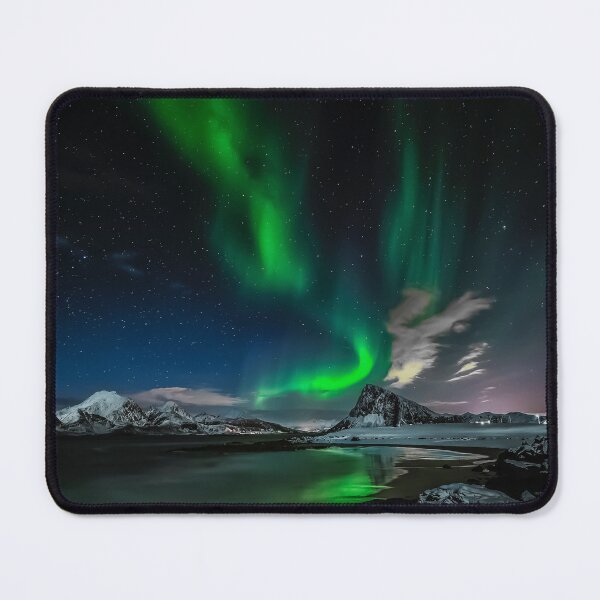 Item preview, magnetic northern lights skies above the sea at night designed and sold by ImRotem.