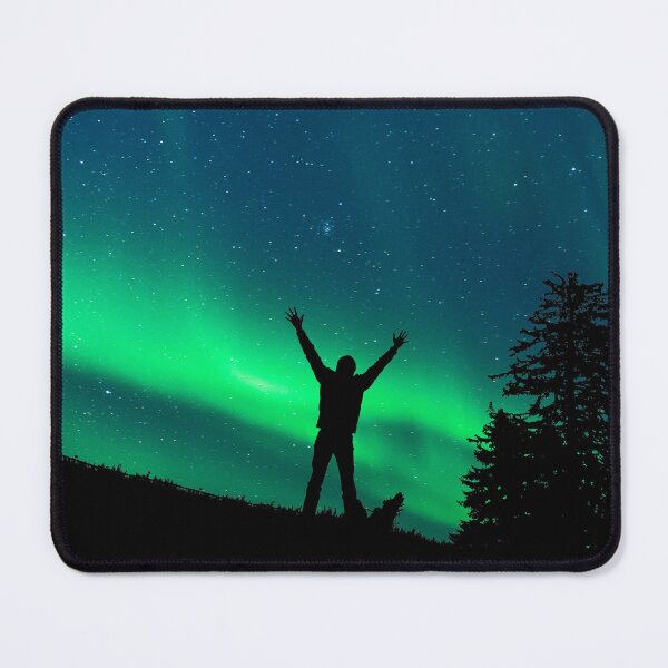 Item preview, a man infront a northern lights skies designed and sold by ImRotem.
