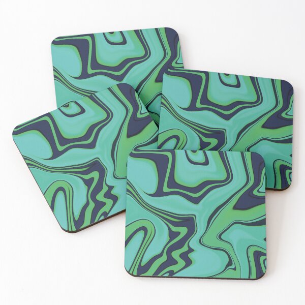 Item preview, Lime Green, Blue & Turquoise Marble designed and sold by Lucky-Town-Art.