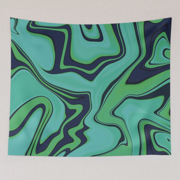 Item preview, Lime Green, Blue & Turquoise Marble designed and sold by Lucky-Town-Art.