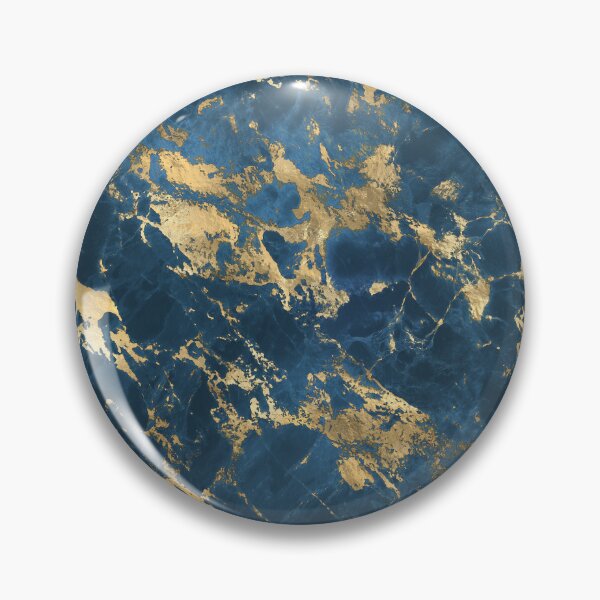 Item preview, Blue And Gold Marble  designed and sold by RED FIR.