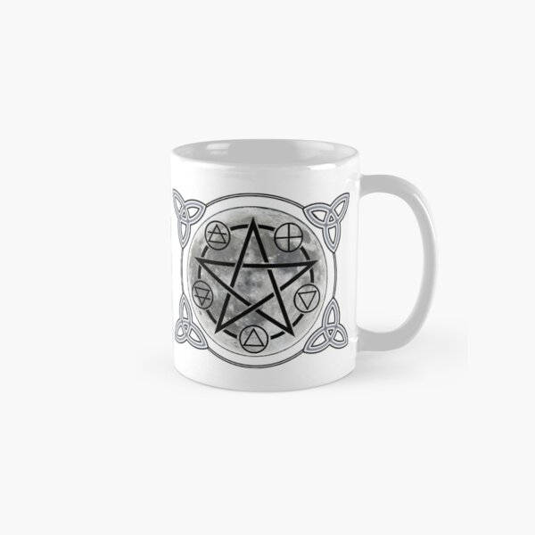Full Moon Elemental Pentagram Classic Mug