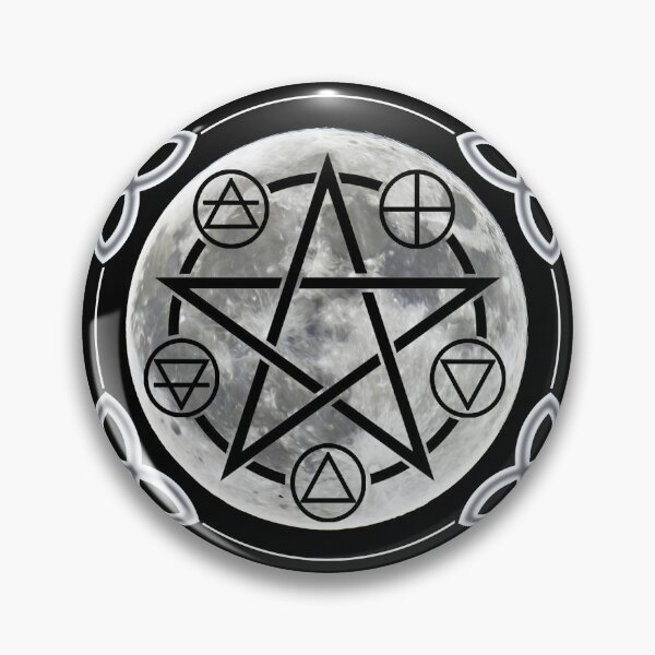 Artikelvorschau, Vollmond-Elementar-Pentagramm entworfen und verkauft von GWLW.