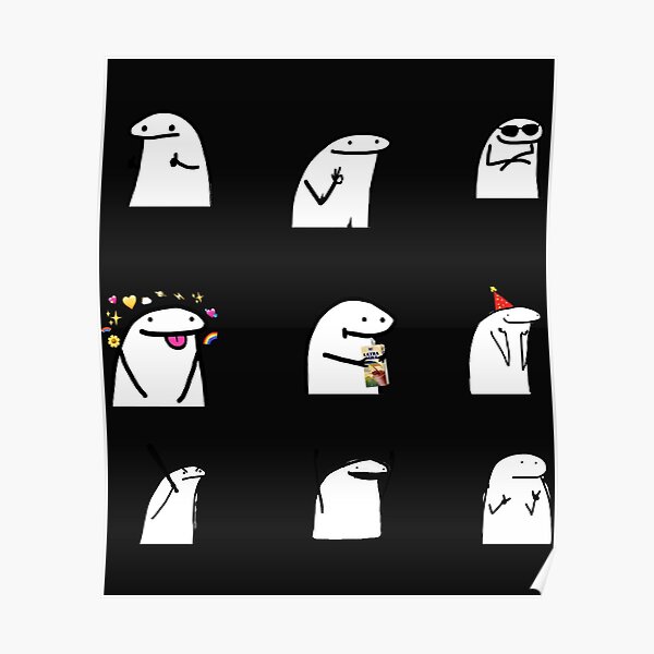 Flork Sticker Set 8 Sticker Flork Flork Poster For Sale By Emilyg19pa Redbubble 