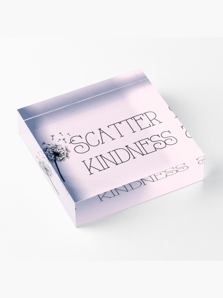 Alternate view of Scatter Kindness Pink Acrylic Block