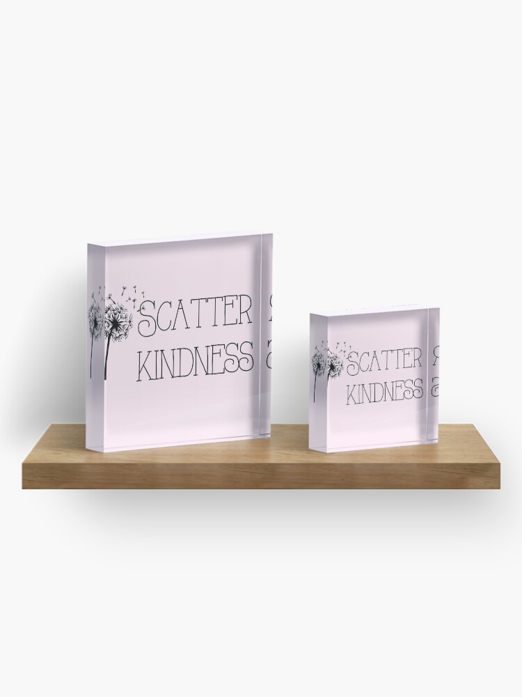 Alternate view of Scatter Kindness Pink Acrylic Block