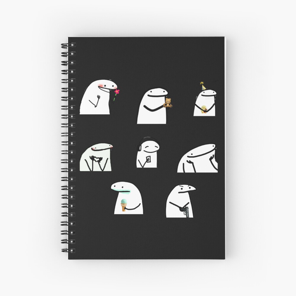 Flork Sticker Set 8 Sticker Spiral Notebook For Sale By Emilyg19pa Redbubble 