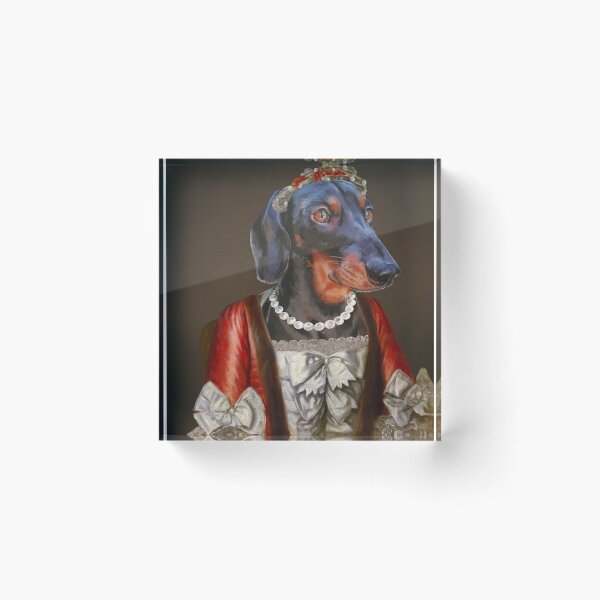 Item preview, Royal pet portrait  dachshund costume dress dog painting  designed and sold by PG Illustration.