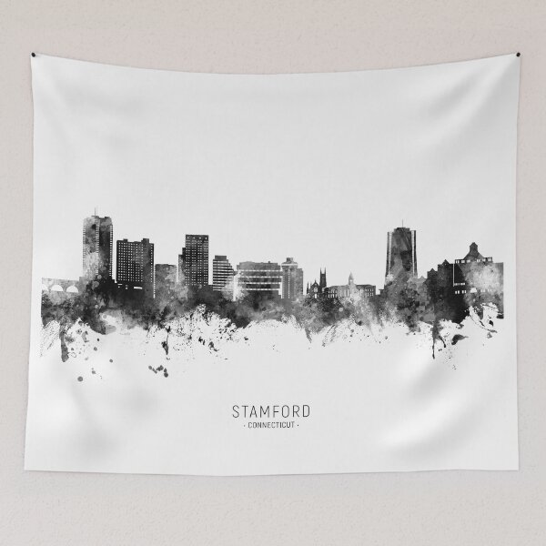 Item preview, Stamford Connecticut Skyline designed and sold by ArtPrints.