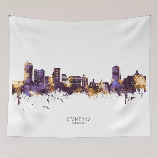Item preview, Stamford Connecticut Skyline designed and sold by ArtPrints.