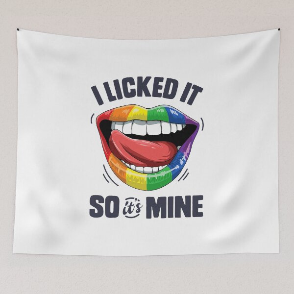 Item preview, I Licked it so It's Mine T shirt Lesbian Gay Pride LGBT Flag designed and sold by GeorgeShaver.