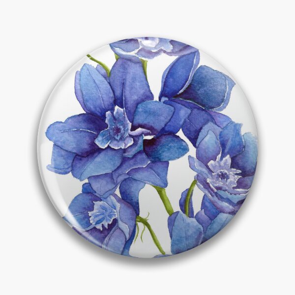 Item preview, Watercolour Delphinium Flowers  designed and sold by NatashaMMenon.