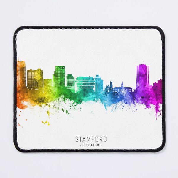Item preview, Stamford Connecticut Skyline designed and sold by ArtPrints.