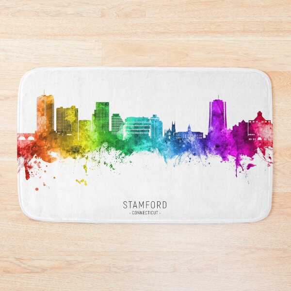 Item preview, Stamford Connecticut Skyline designed and sold by ArtPrints.