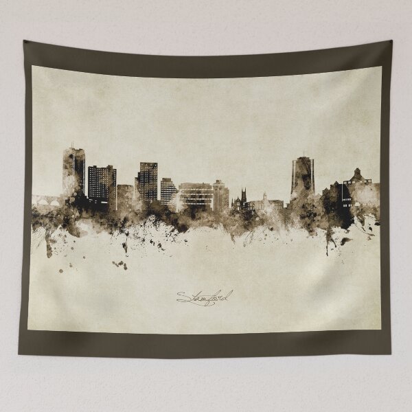 Item preview, Stamford Connecticut Skyline designed and sold by ArtPrints.