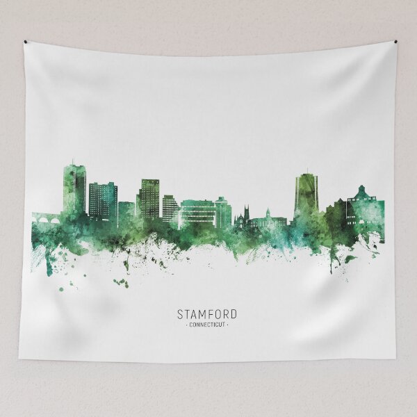 Item preview, Stamford Connecticut Skyline designed and sold by ArtPrints.