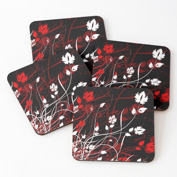 Item preview, Stylish Abstract Floral Art - Red White  designed and sold by Tshirtstory.