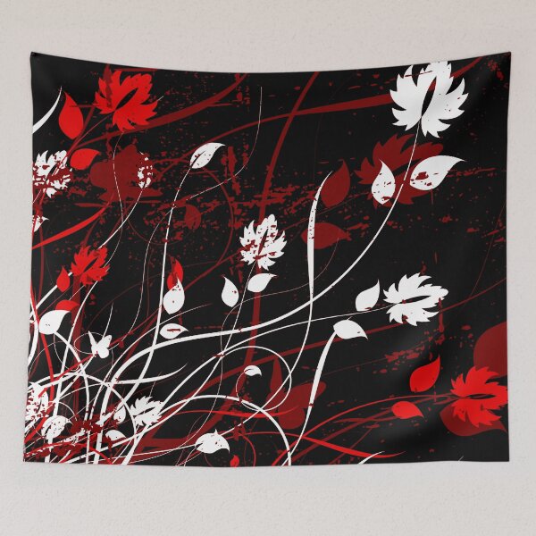 Item preview, Stylish Abstract Floral Art - Red White  designed and sold by Tshirtstory.