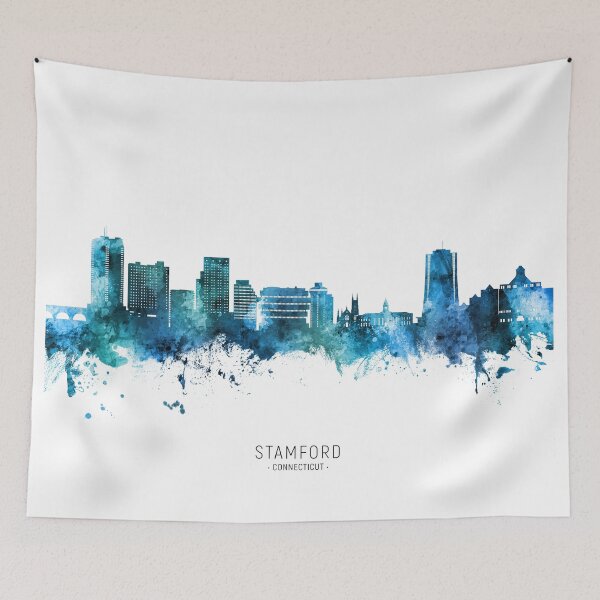 Item preview, Stamford Connecticut Skyline designed and sold by ArtPrints.