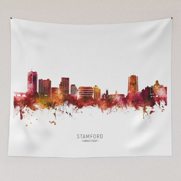Item preview, Stamford Connecticut Skyline designed and sold by ArtPrints.