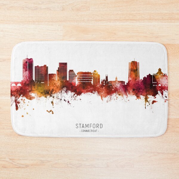 Item preview, Stamford Connecticut Skyline designed and sold by ArtPrints.