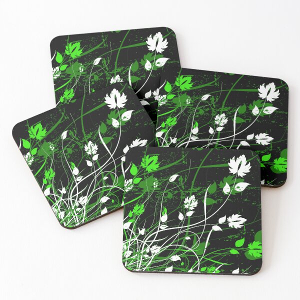 Item preview, Stylish Abstract Floral Art - Green White  designed and sold by Tshirtstory.