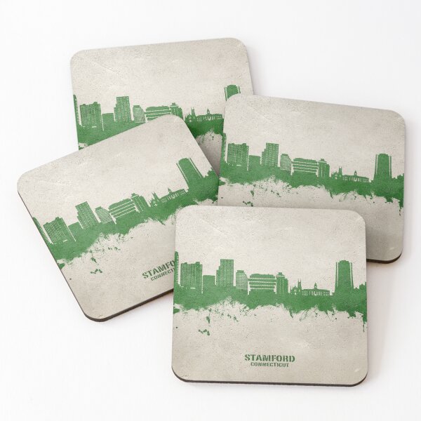 Item preview, Stamford Connecticut Skyline designed and sold by ArtPrints.