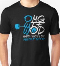 Camiseta unisex OMG WTF WOD me he metido en