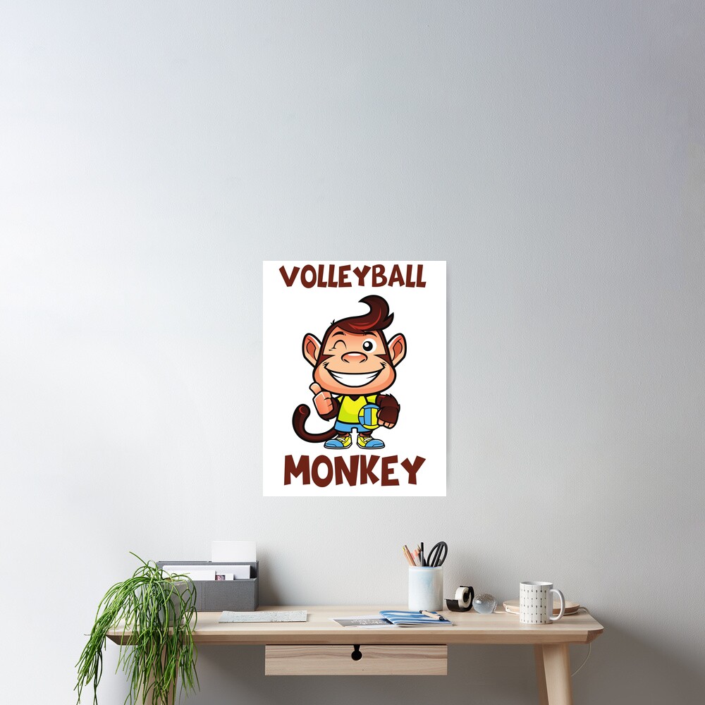 "Volleyball Monkey Volleyball Puns Short Volleyball Puns Beach