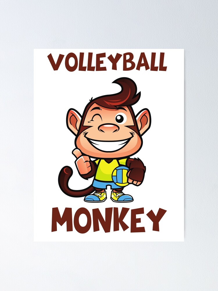"Volleyball Monkey Volleyball Puns Short Volleyball Puns Beach