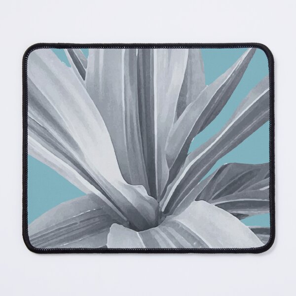 Item preview, Grey leaves. Tropical blue. designed and sold by PrintedDreams.