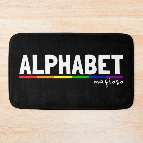 Item preview, Alphabet Mafioso Rainbow LGBT Typography designed and sold by Happy Puppy Print On Demand.