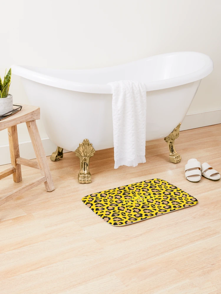 Thumbnail 2 of 6, Bath Mat, leopard pattern designed and sold by workdivision.
