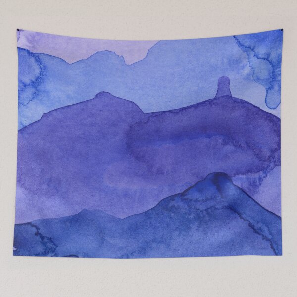 Item preview, Blueland II / Mountains in Blue / Watercolor Painting designed and sold by christianmerz.