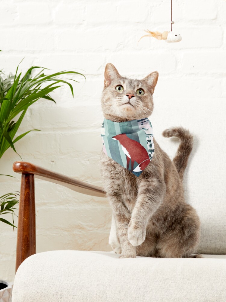 Thumbnail 3 of 6, Pet Bandana, The Birches designed and sold by littleclyde.