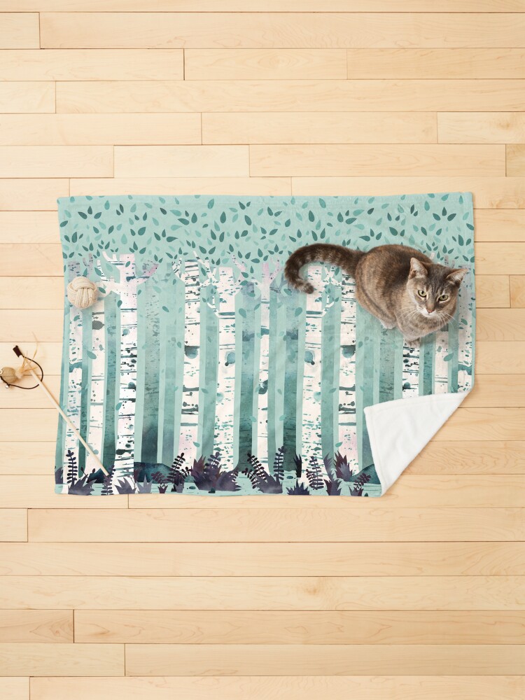 Thumbnail 1 of 6, Pet Blanket, The Birches designed and sold by littleclyde.
