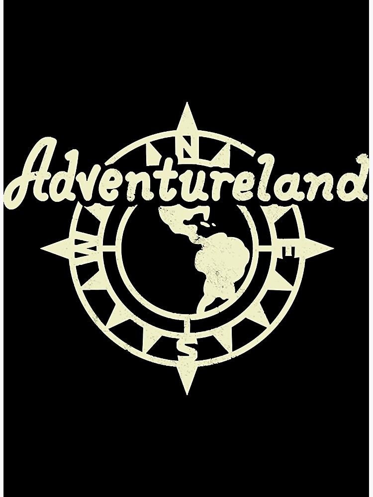 "Vintage 1950's Adventureland Logo (Tan) Theme Park Series " Art