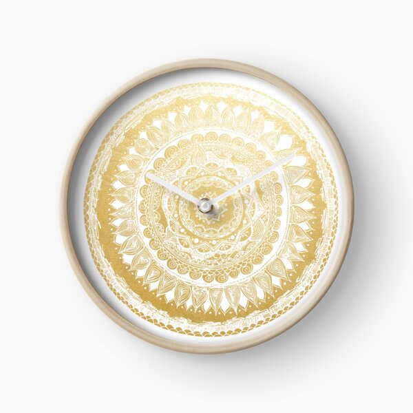 Golden Mandala Clock