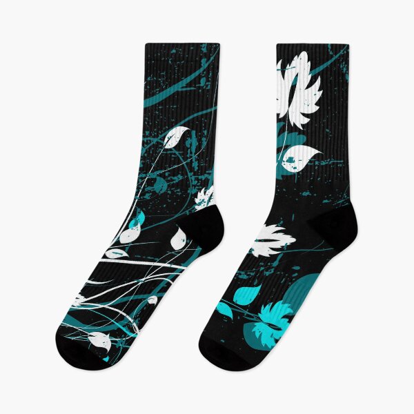 Item preview, Stylish Abstract Floral Art - Aqua White  designed and sold by Tshirtstory.