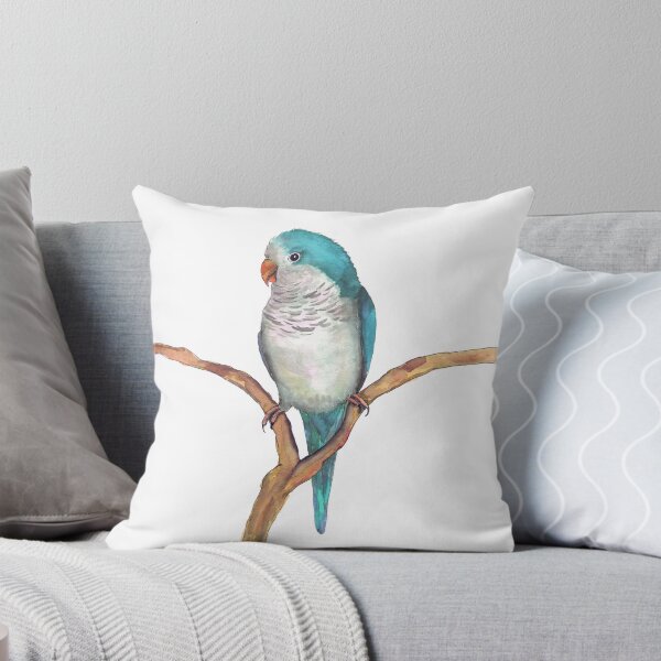 Item preview, A watercolor of a blue quaker parrot designed and sold by Bwiselizzy.