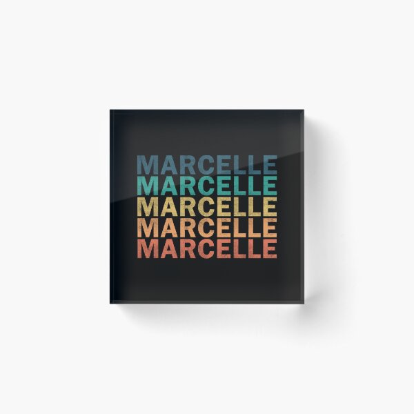 Marcelle Name T Shirt - Marcelle Vintage Retro Name Gift Item Tee Acrylic Block