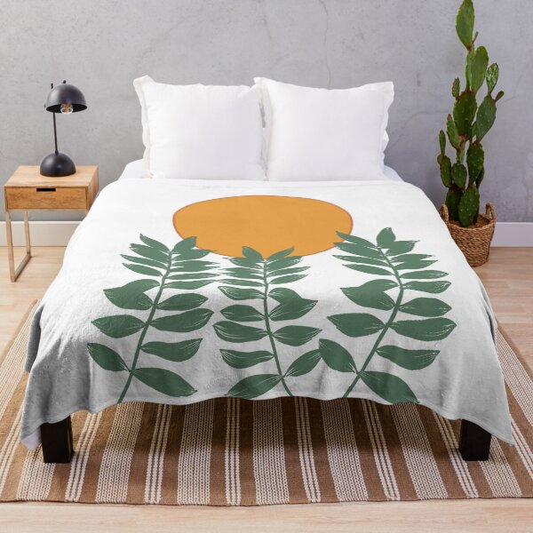 Item preview, Abstract Minimalist Green Leaves and the Sun designed and sold by cerenalkan.