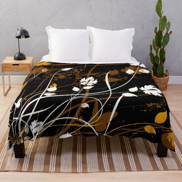 Item preview, Stylish Abstract Floral Art - Golden White  designed and sold by Tshirtstory.