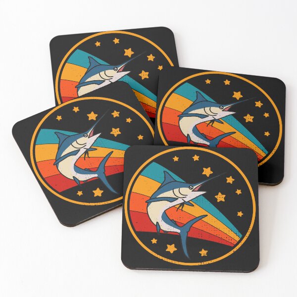 Item preview, Blue Swordfish Marlin Sport Sea Fishing Retro Space designed and sold by JokeGysen.