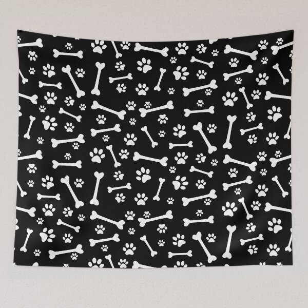 Item preview, Classic Black And White Paws And Bones Galore! designed and sold by TrulyEpoque.
