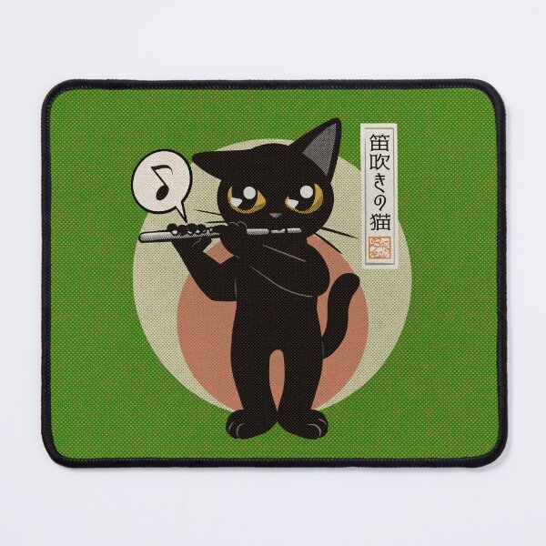 Item preview, Flutist cat designed and sold by BATKEI ART.