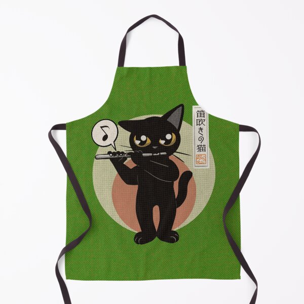 Item preview, Flutist cat designed and sold by BATKEI ART.